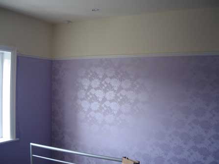 Interior wallpapering after